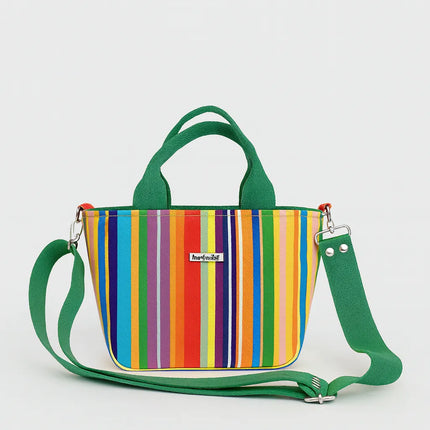 Gökkuşağı Desenli Tote Çanta Astarlı ve Çok Cepli Kullanışlı Model