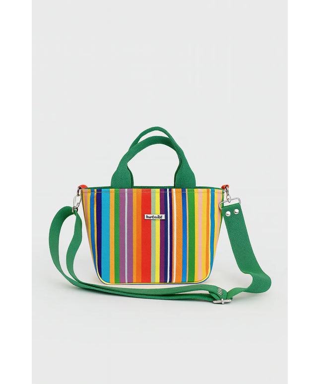 Gökkuşağı Desenli Tote Çanta Astarlı ve Çok Cepli Kullanışlı Model