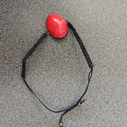 Doğal Taş Detaylı El Emeği Makrome Bileklik