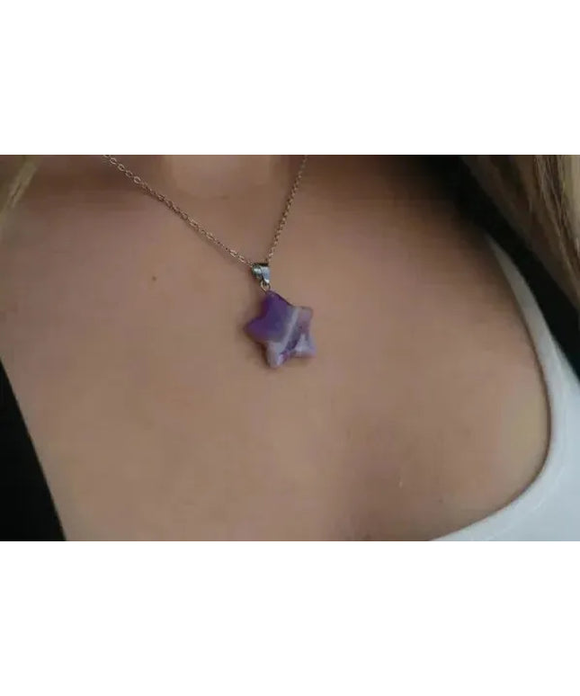 Orijinal Ametist Taşı Kadın Kolye