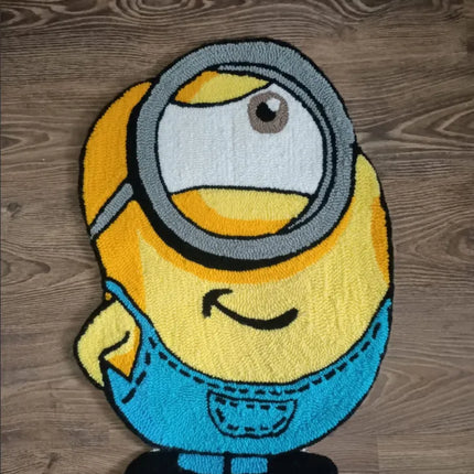 Loop Tufting Tekniğiyle Hazırlanmış Karakter Halısı 70×50 cm El Yapımı