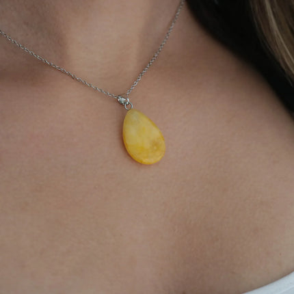 Sitrin Doğal Taş Kolye Orijinal