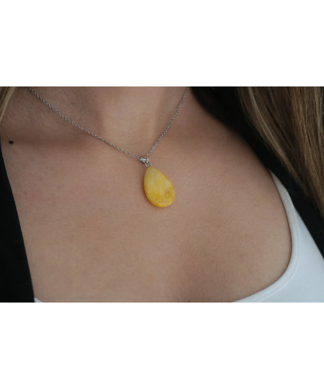 Sitrin Doğal Taş Kolye Orijinal