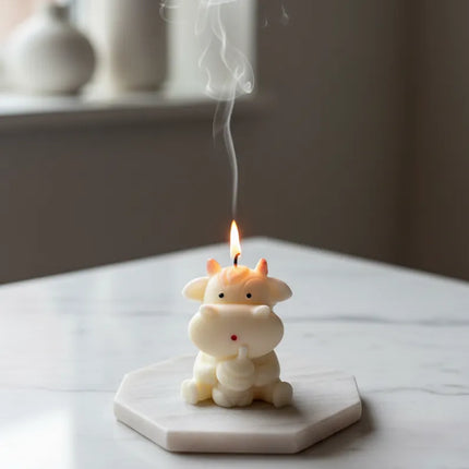 Bebek İnek Şeklindeki Mum