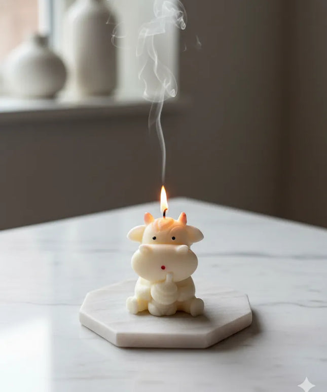 Bebek İnek Şeklindeki Mum