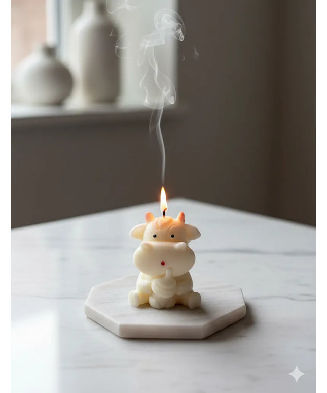Bebek İnek Şeklindeki Mum