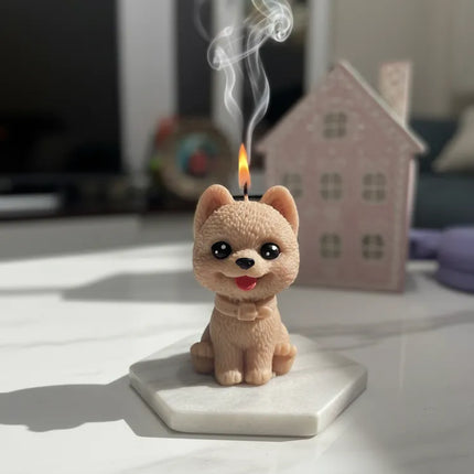 Köpek şeklindeki Mum