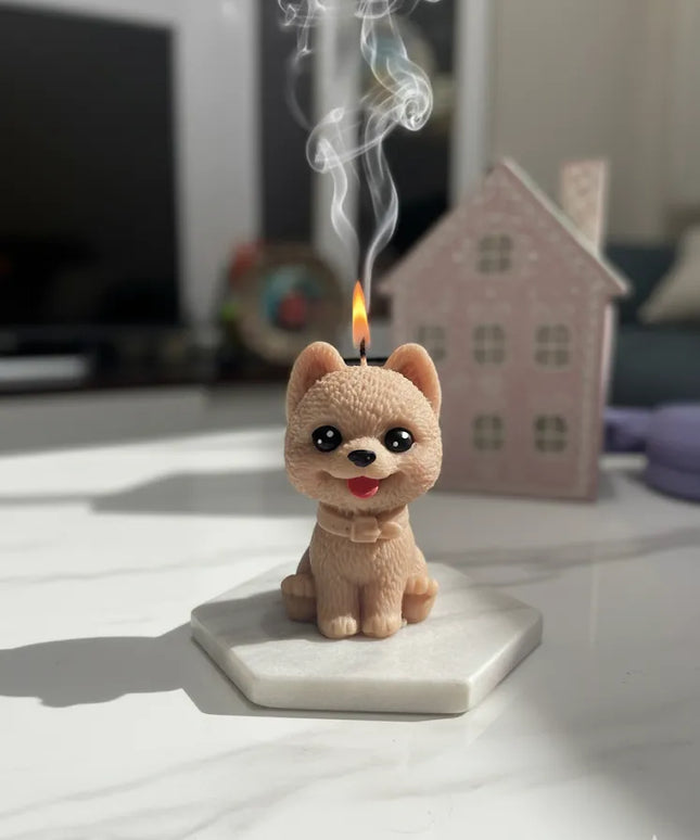 Köpek şeklindeki Mum