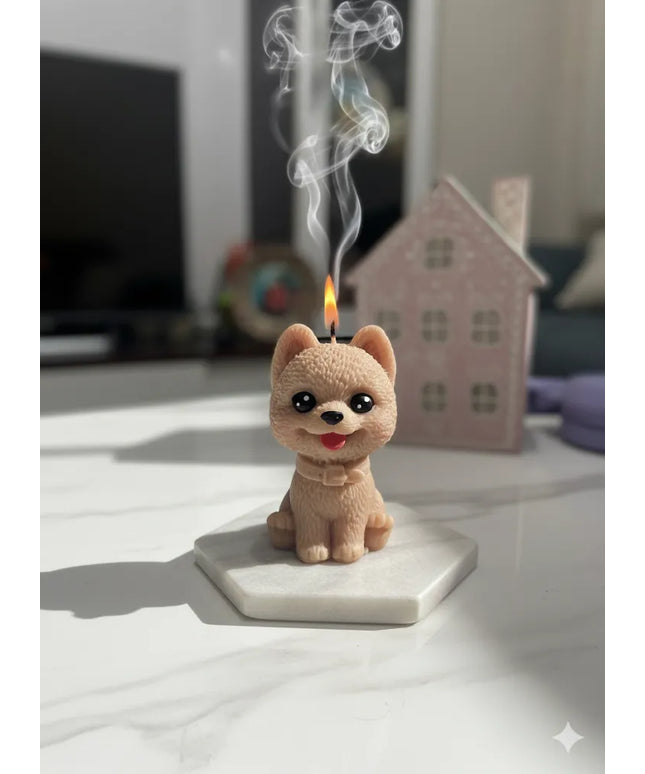 Köpek şeklindeki Mum