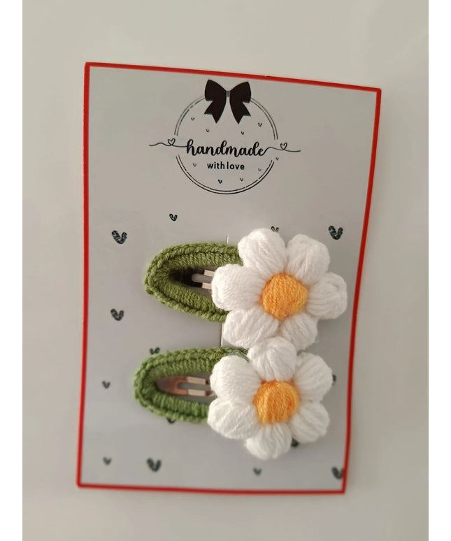 El Yapımı Sarı Papatya Toka (2’li Set)